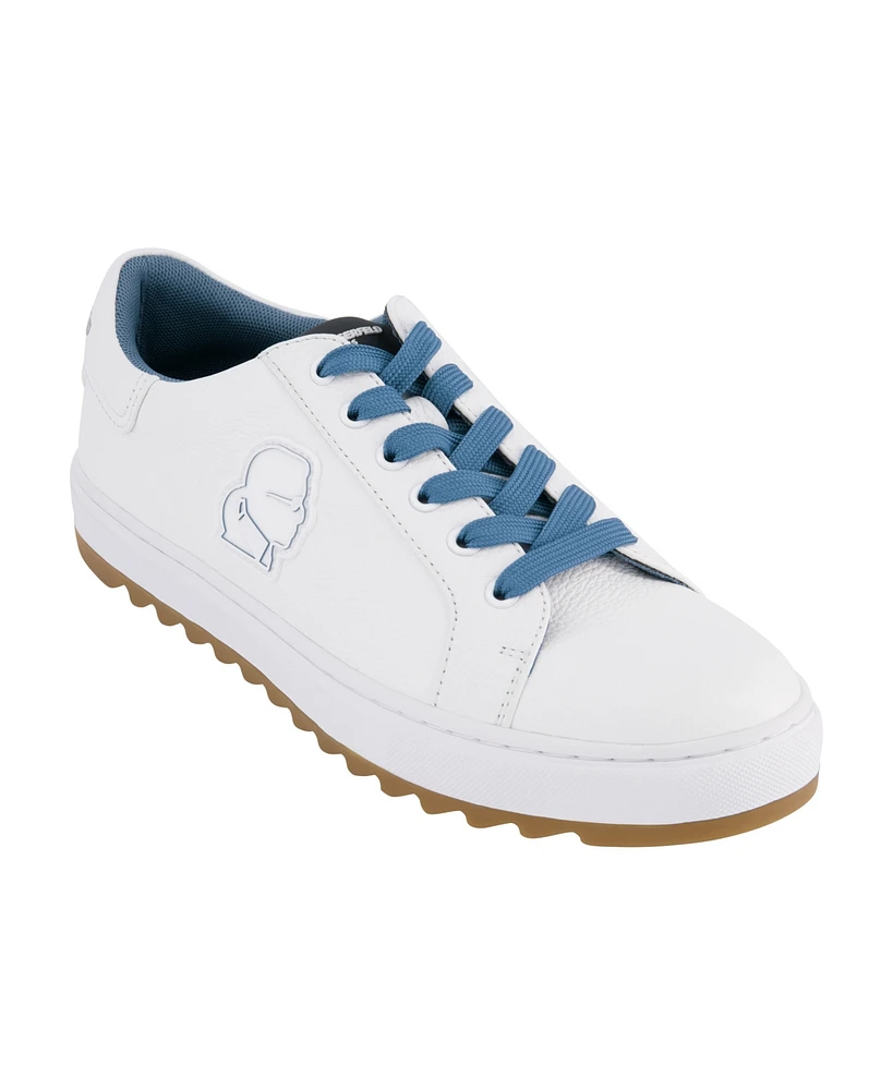 Karl Lagerfeld Paris Men's Tumbled Leather Head Patch Sneakers