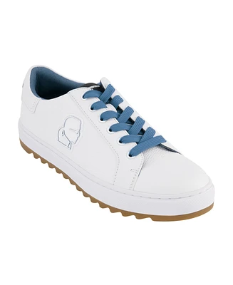 Karl Lagerfeld Paris Men's Tumbled Leather Head Patch Sneakers