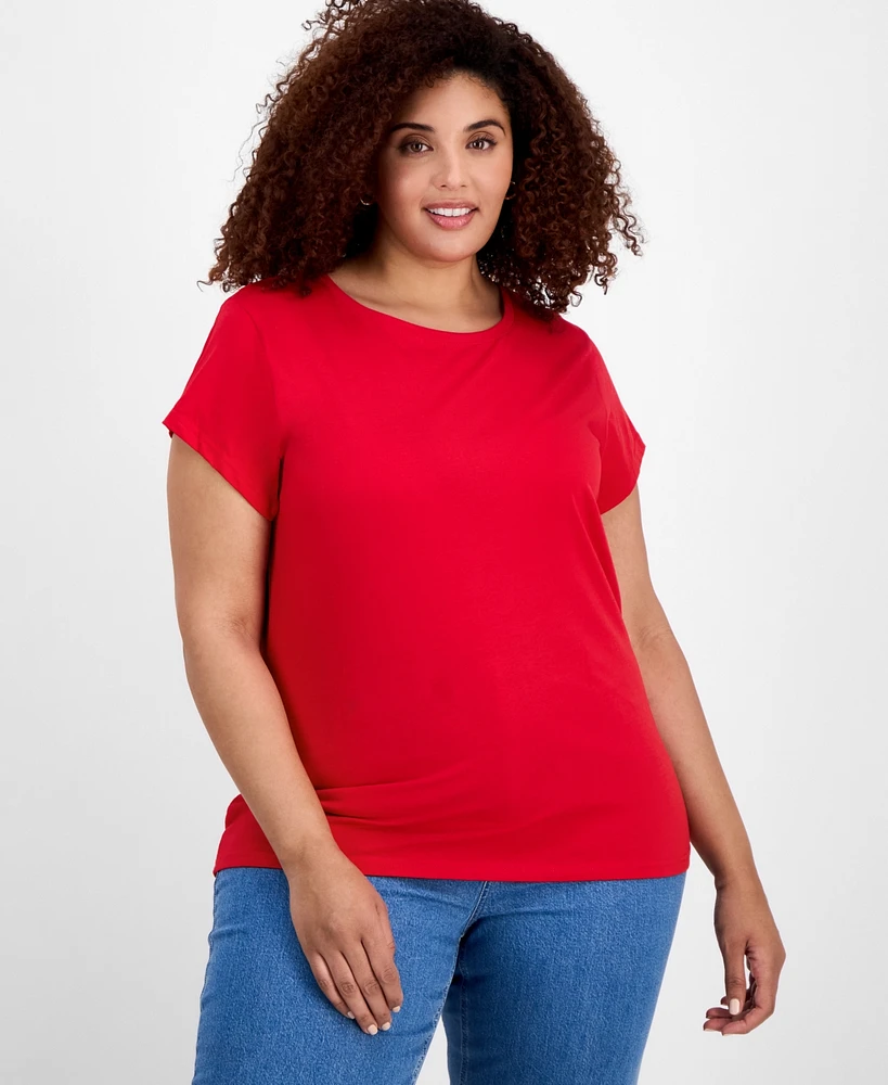Aveto Plus Basic Crewneck Short-Sleeve T-Shirt
