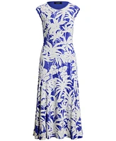 Lauren Ralph Lauren Women's Palm-Frond-Print Stretch Jersey Dress