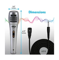 Pyle Dynamic Microphone Professional Moving Coil Handheld Mic with 6.5' Xlr Cable
