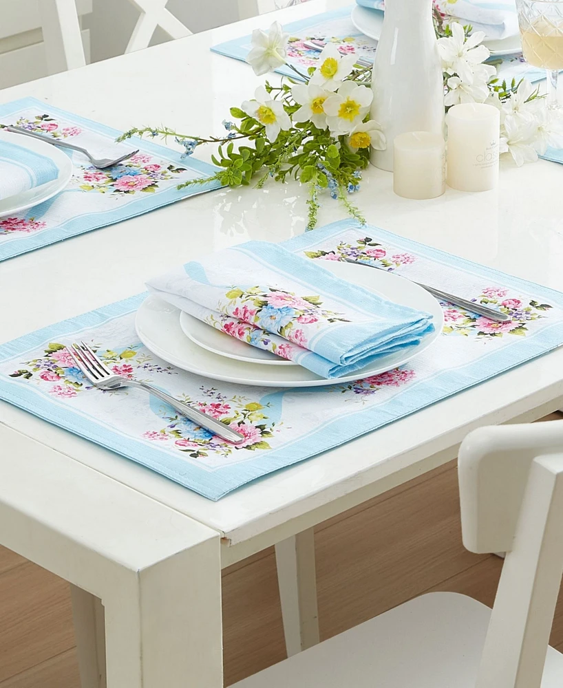 Elrene Rose Cottage Engineered Placemats, Set of 4