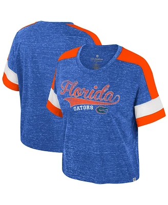 Colosseum Women's Royal Florida Gators Color Block Scoop Neck T-Shirt