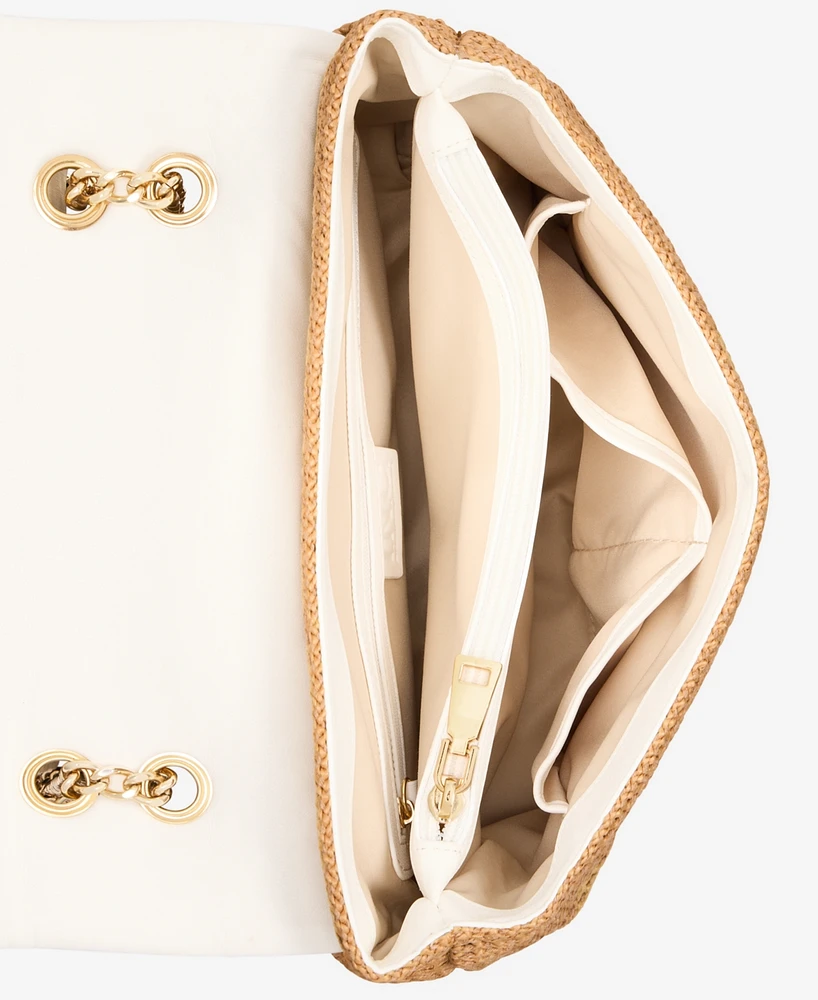 I.n.c. International Concepts Ajae Straw Overlay Shoulder Bag, Exclusively at Macy's