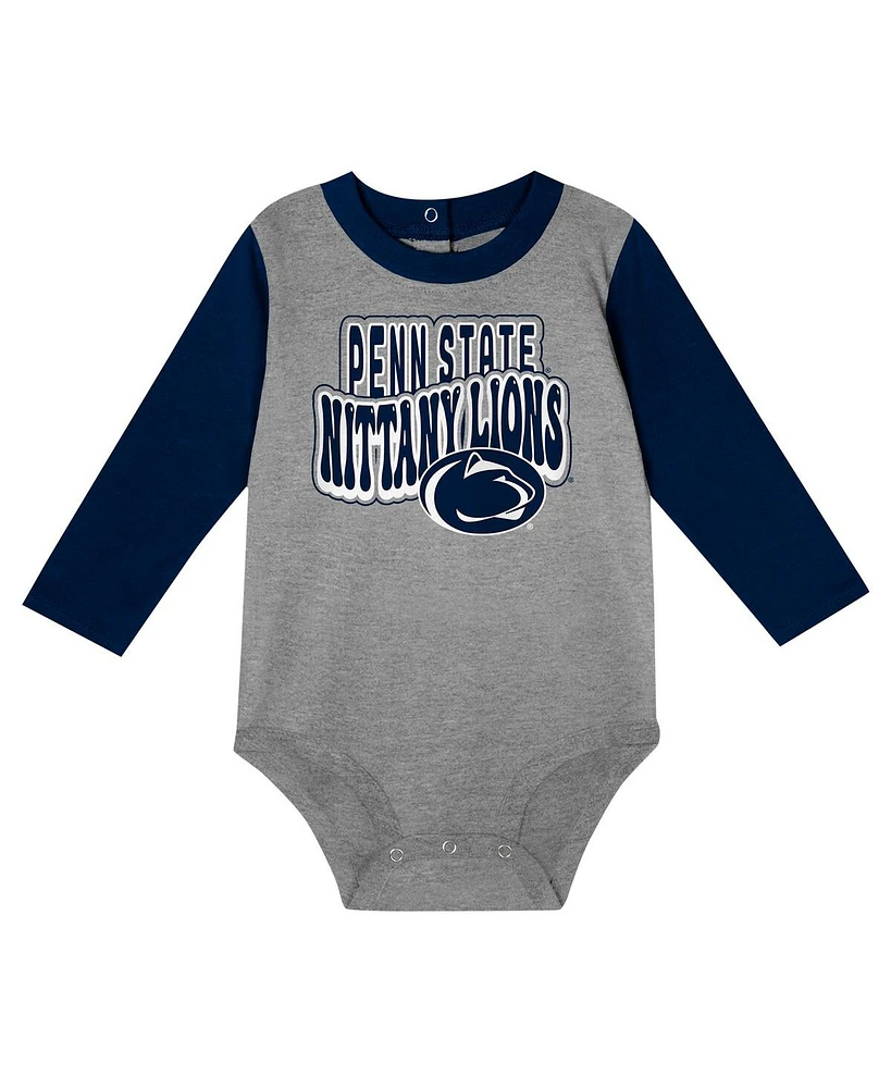 Outerstuff Baby Boys and Girls 2-Piece Penn State Nittany Lions Double Up Long Sleeve Bodysuit Pant Set