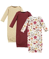 Hudson Baby Girls Thermal Gown 3pk