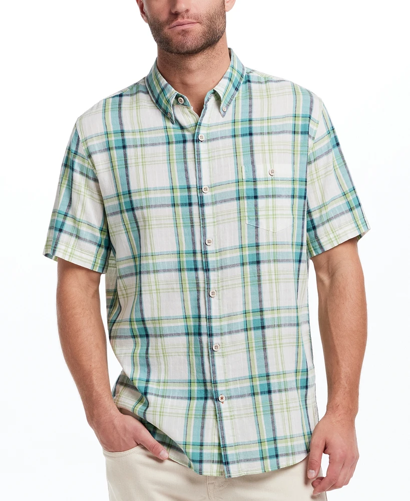 Weatherproof Vintage Men's Regular-Fit Textured Stripe Button-Down Shirt