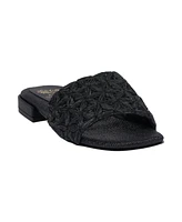 Gc Shoes Women's Kendra Woven Single Band Flat Sandals