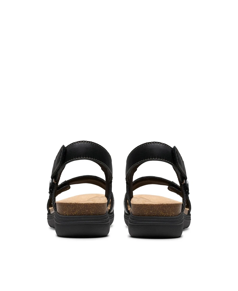 Clarks Collection Women's April Clover Riptape Flat Sandals