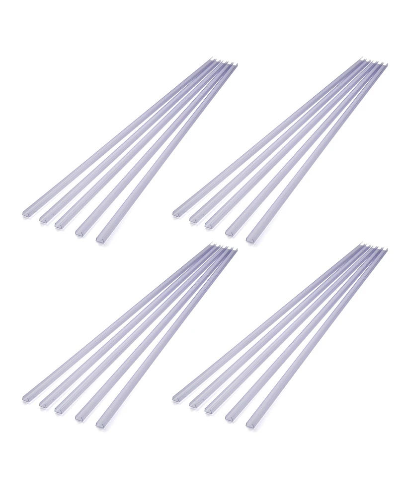 DELight 3.3" Plastic U Channel System 20PCS Del-M031M for 11/16"W Rgb Rope Light Models Del-D50R,Del-D100R,Del-D150R