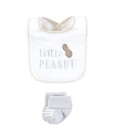 Hudson Baby Infant Cotton Bib and Sock Set 8pk, Modern Safari Animals, One Size