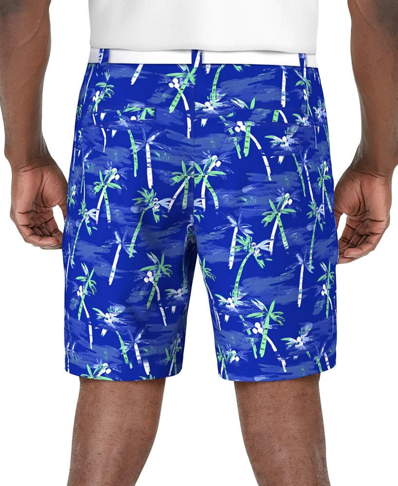 Pga Tour Men's Palm Tree Printed 8" Shorts