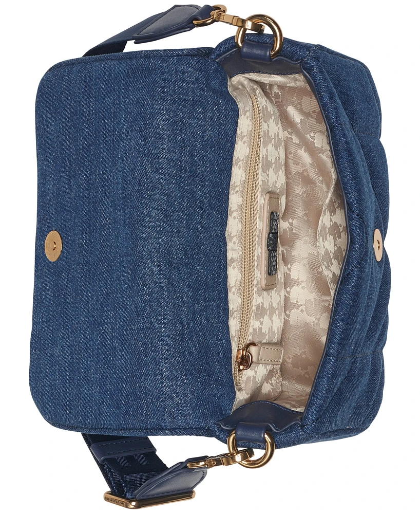 Karl Lagerfeld Paris Voyage Quilted Denim Crossbody Bag
