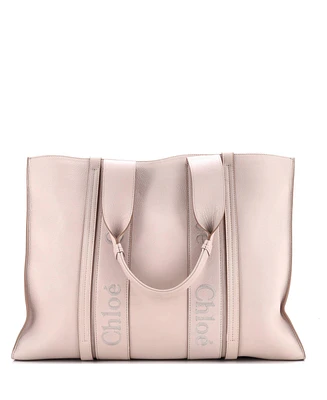 Pre-Owned Chloe Large Woody Tote Leather