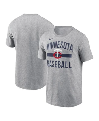 Nike Men's Heather Gray Minnesota Twins Arched T-Shirt