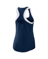 Wear by Erin Andrews Women's Navy New York Yankees Colorblock Racerback Tank Top