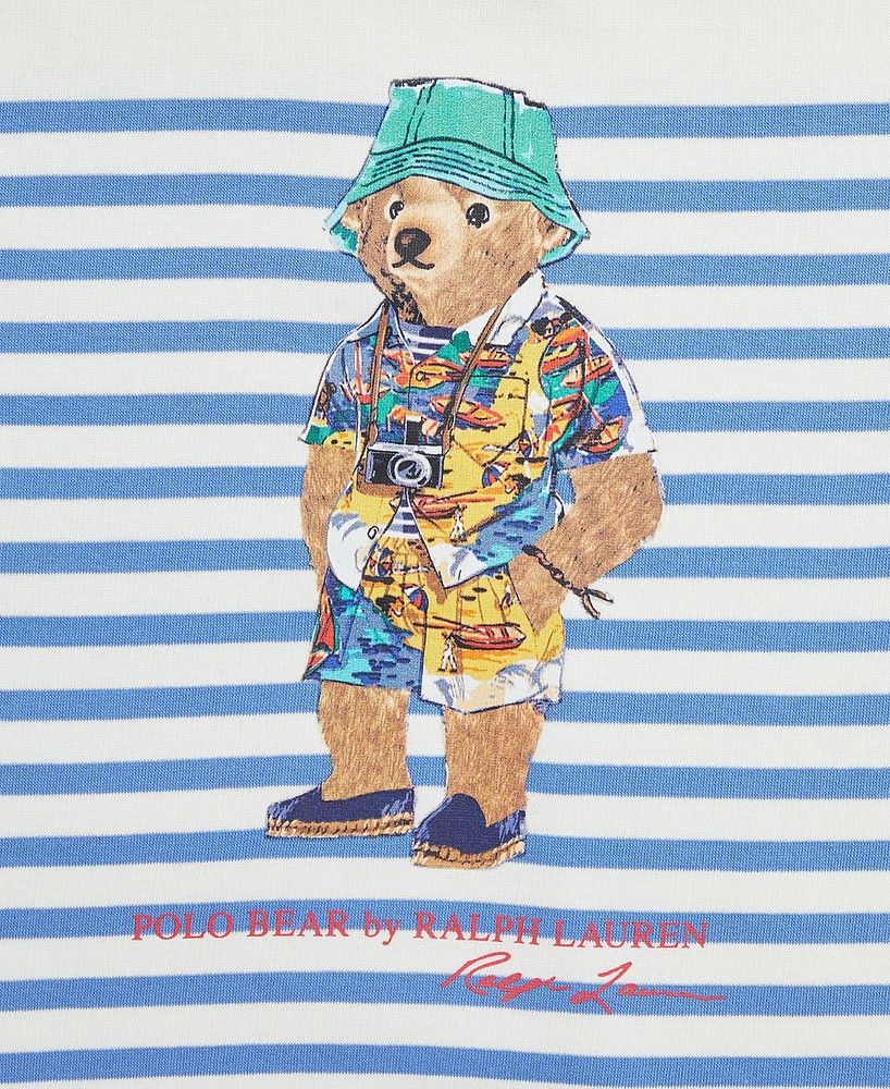 Polo Ralph Lauren Big Boys Striped Bear Fleece Sweatshirt