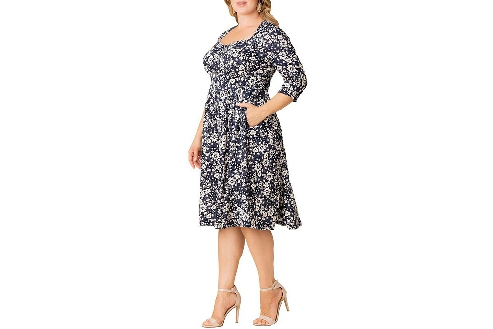 Kiyonna Plus Royal Sweetheart Cocktail Dress