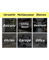 5 Tier Heavy Duty Metal Storage Shelves ,Easy to Assemble ,Adjustable ,Storage Shelves for Basements, Garages and Kitchen, 72 "H47.2 "W17.7