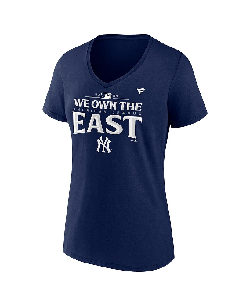 Fanatics Women's Navy New York Yankees Al East Division Champions Plus Locker Room T-Shirt