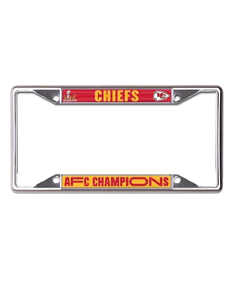 Wincraft Kansas City Chiefs 2024 Afc Champions Laser Cut Metal License Plate Frame