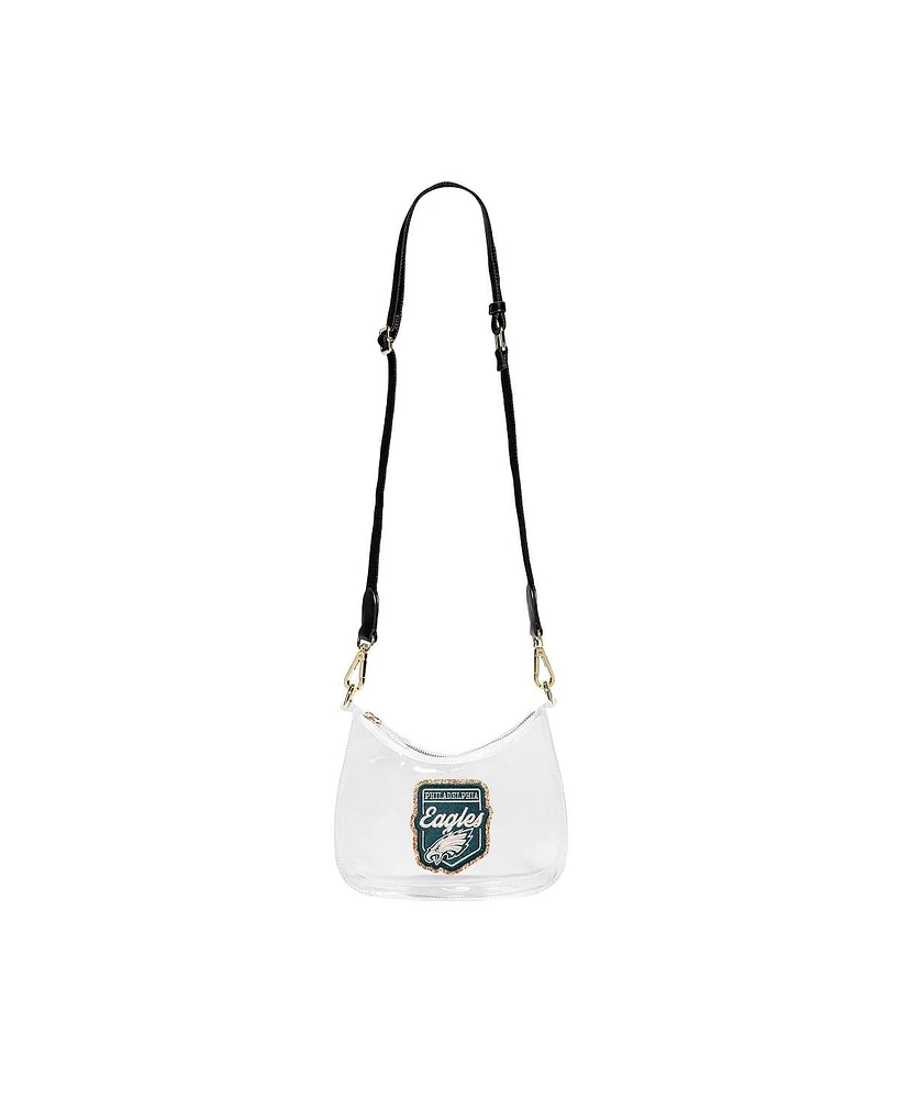 Stoney Clover Lane Philadelphia Eagles Clear Curved Crossbody Bag