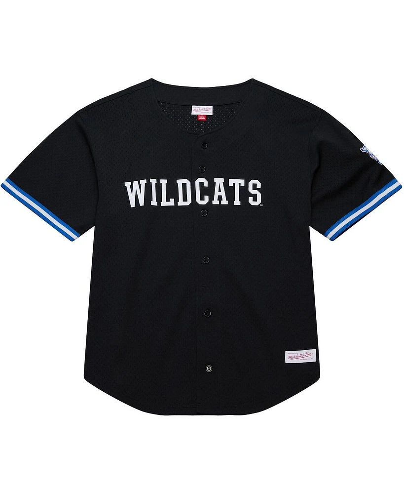 Mitchell & Ness Men's Black Kentucky Wildcats On The Clock Full-Button Fashion Jersey