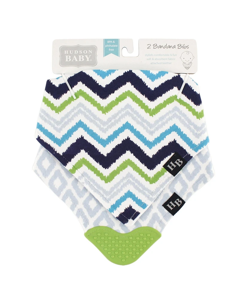Hudson Baby Baby Girl 2-Bandana Bibs