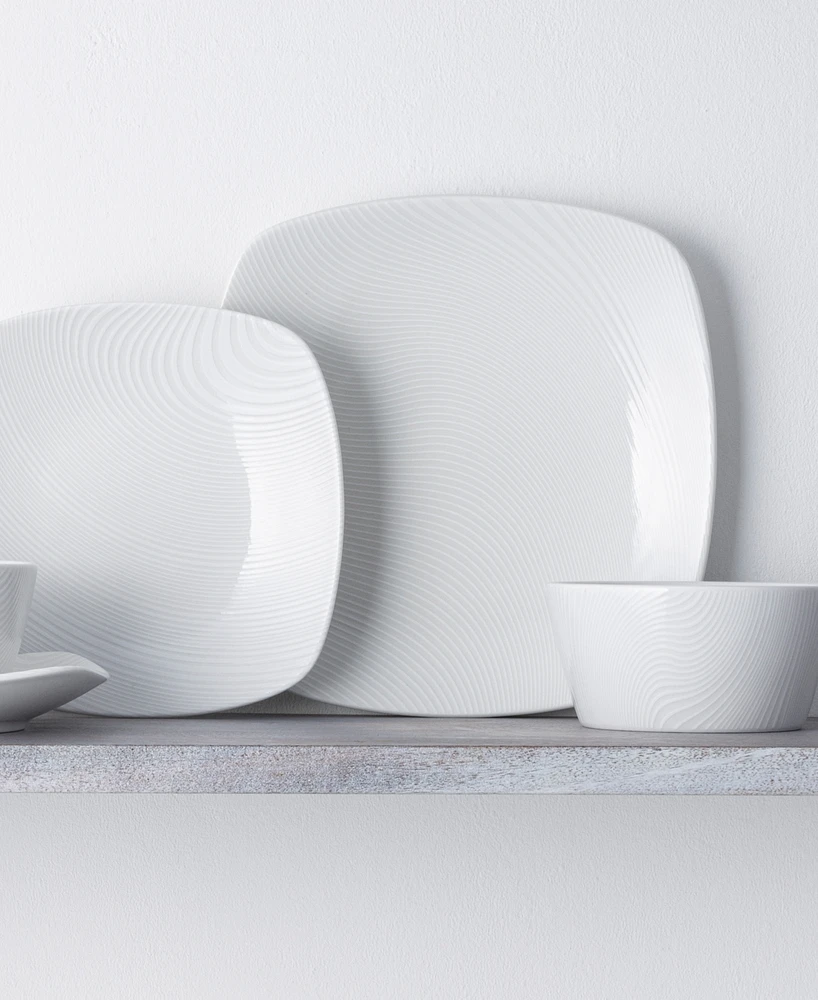 Noritake Colorscapes White-on-White Dune 4-Pc. Square Place Setting