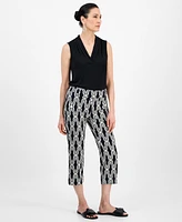 Jm Collection Petite Printed Capri Pants, Exclusively at Macy's