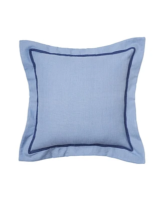 18" x 18" Pacific Cotton Handcrafted Flange Accent Throw Pillow