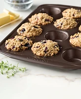 Circulon Symmetry Nonstick Chocolate Brown 12-Cup Muffin Pan