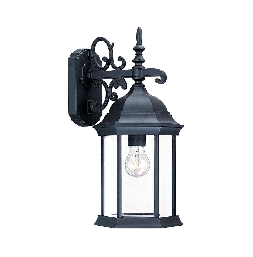 Narrow Domed Hanging Glass Lantern Wall Light