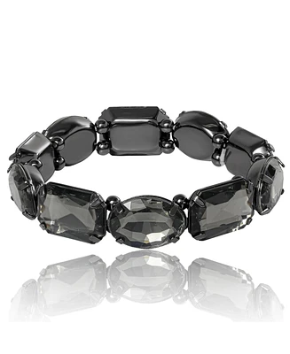 Jessica Simpson Black Crystal Stretch Bracelet – Elegant Fashion Jewelry