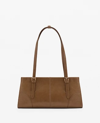 Mango Women's Buckles Shoulder Bag