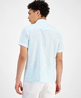Sun + Stone Men's Bodhi Short Sleeve Linen Blend Button-Front Shirt, Exclusively at Macy's