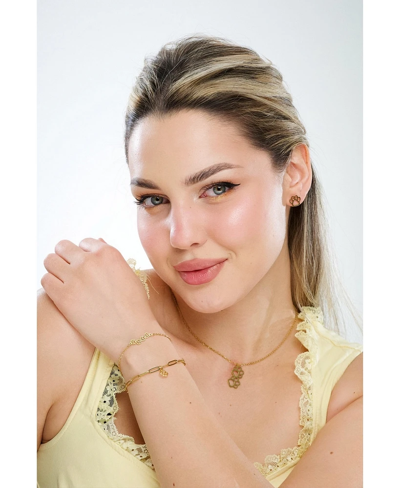 CharmedPaw Paw Print Stud Earrings