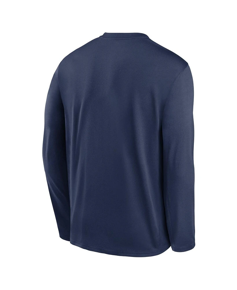 Nike Men's Navy Toronto Blue Jays Authentic Collection Team Logo Legend Performance Long Sleeve T-Shirt