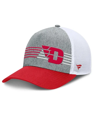 Fanatics Men's Heather Gray/Red Dayton Flyers Profile Trucker Adjustable Hat