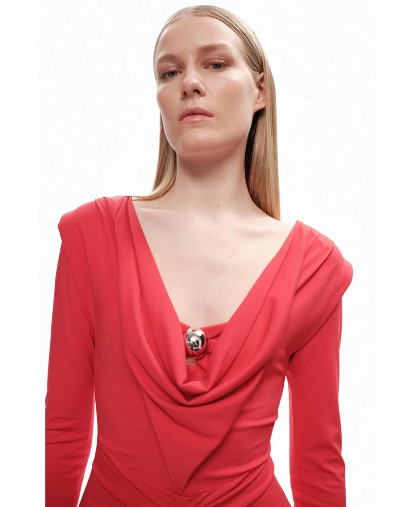 Nocturne Women's Draped Maxi Dress