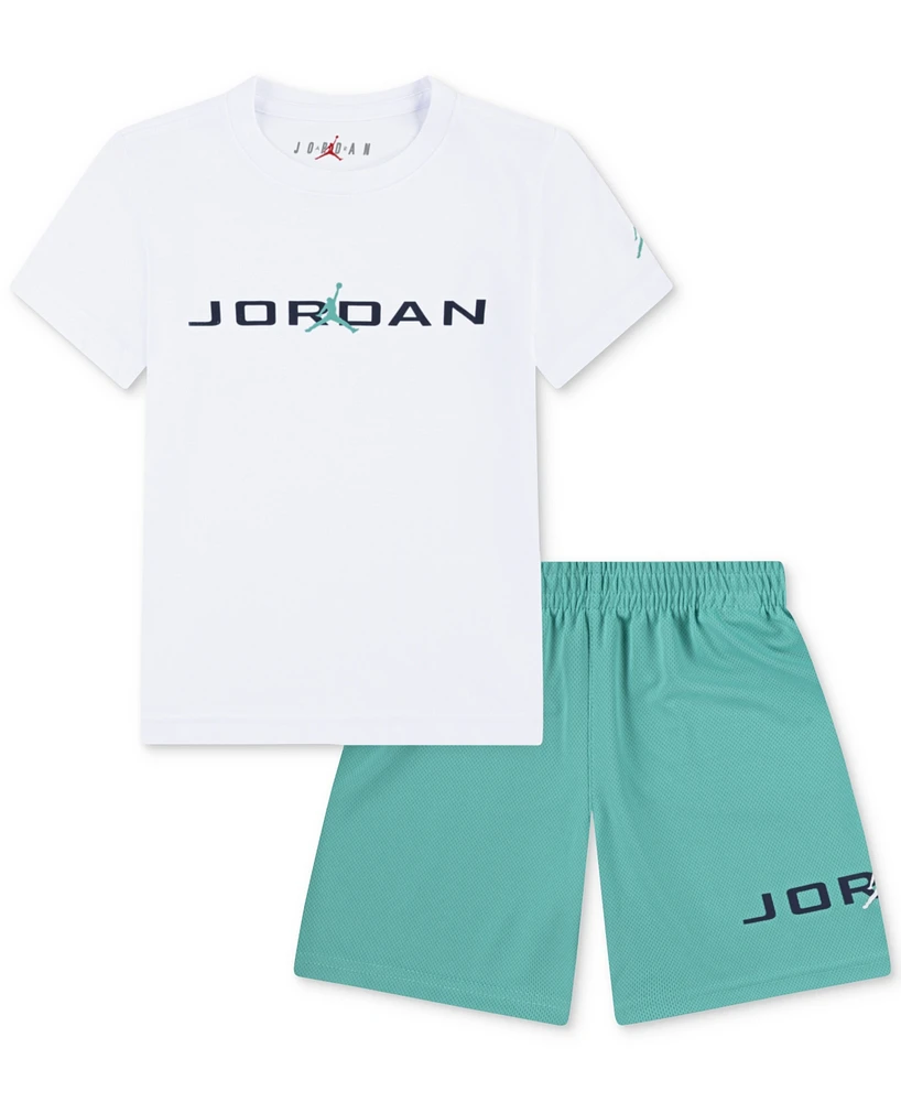 Jordan Little Boys 2-Piece Mj Baseline Mesh Shorts and T-Shirt Set