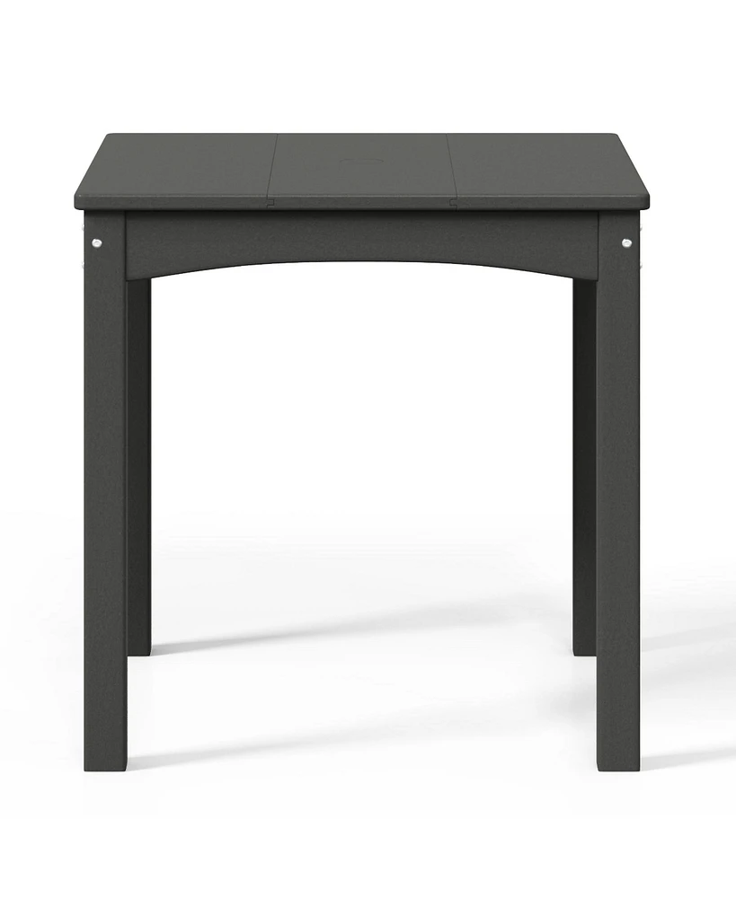 Kids 24" Wide Hdpe Plastic Childrens Square Dinner Table