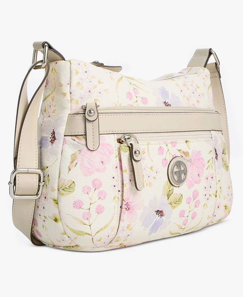 Giani Bernini Medium Floral Hobo Crossbody Bag, Exclusively at Macy's