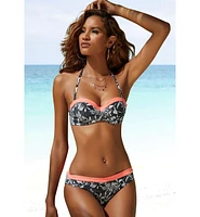 Lascana Women's Printed Bandeau Bikini Swimsuit Top Bra Sizing