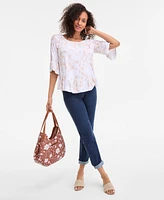 Style & Co Petite Printed Convertible Top, Exclusively at Macy's