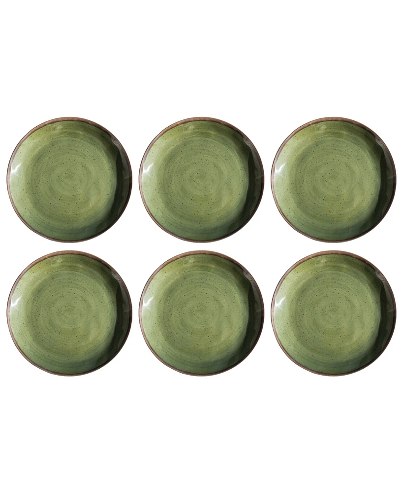 Abode Homewares Retreat Pottery 6-Pc. Dinner Plates, Service For 6