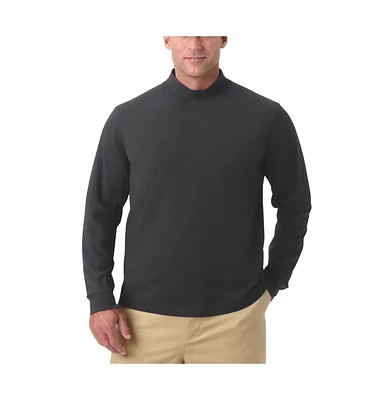 KingSize Men's Mock Turtleneck Long-Sleeve Cotton Tee