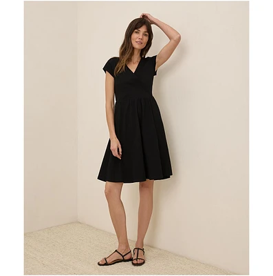 Pact Women's Fit & Flare Crossover Dress