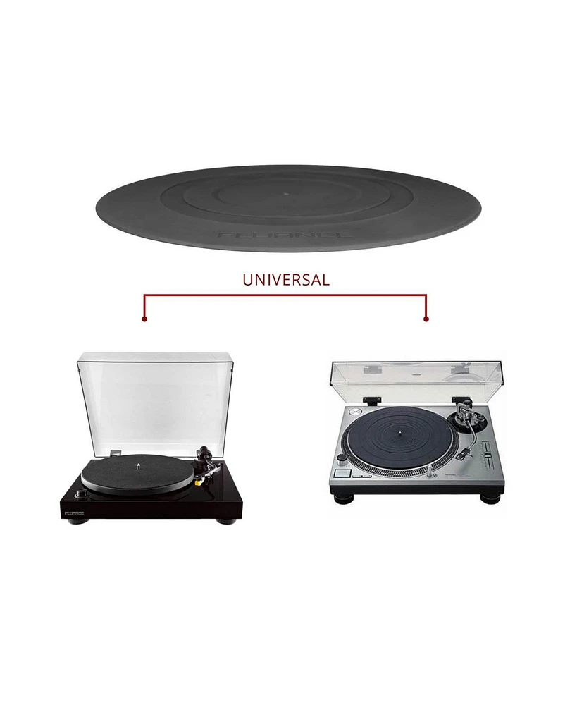 Fluance Turntable Platter Mat (Rubber Black) - Durable Audiophile Grade Silicone Design for Vinyl Record Players (Pfhtrp)