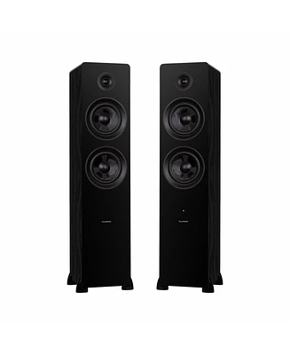 Fluance Ai81 Elite Powered 2-Way Floorstanding Tower Speakers, 150W Built-in Amplifier for 2.0 Stereo Music & Movie Listening, Tv, Turntable, Pc Blu